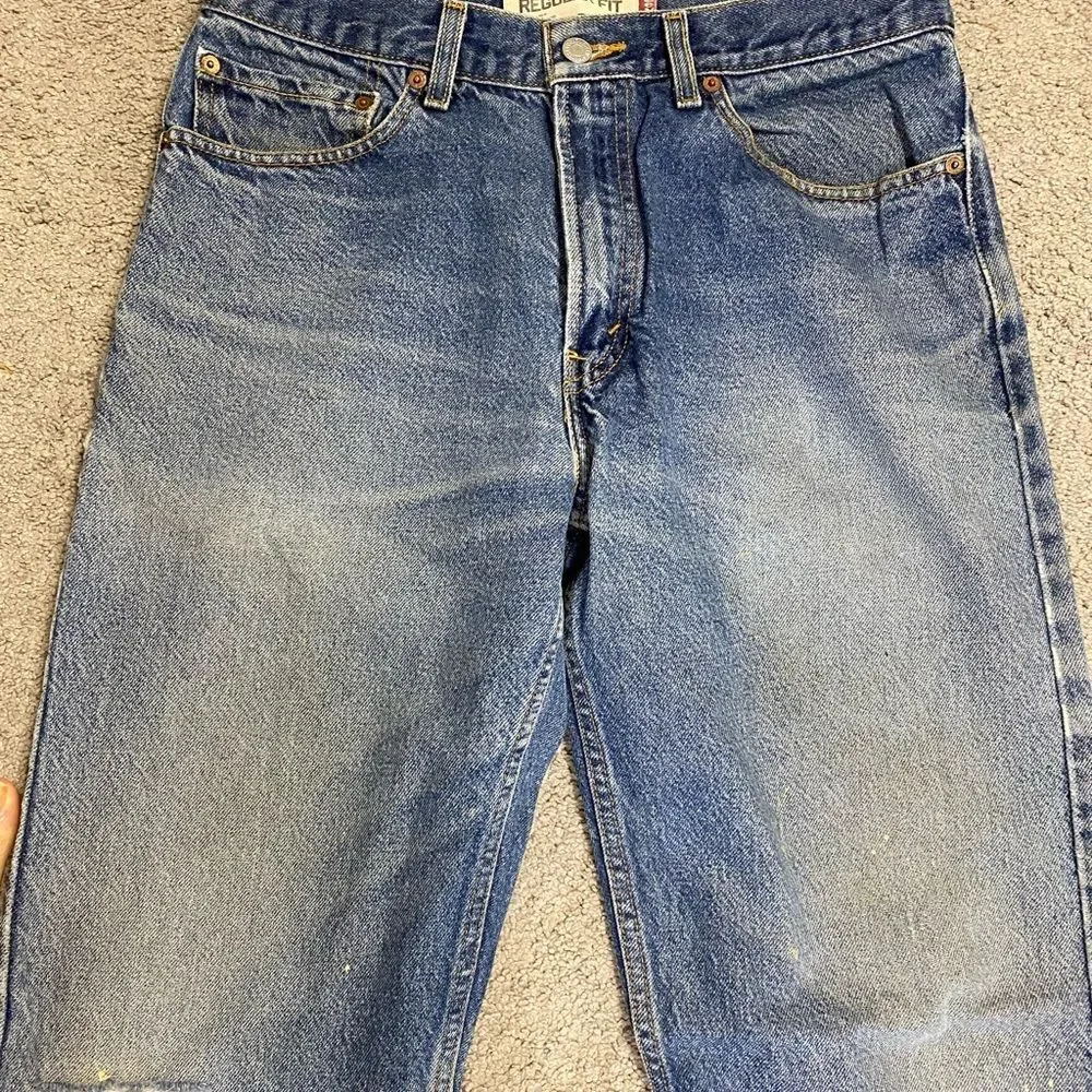 Levi's Men's 505 Distressed,straight leg 33x34 Light Blue